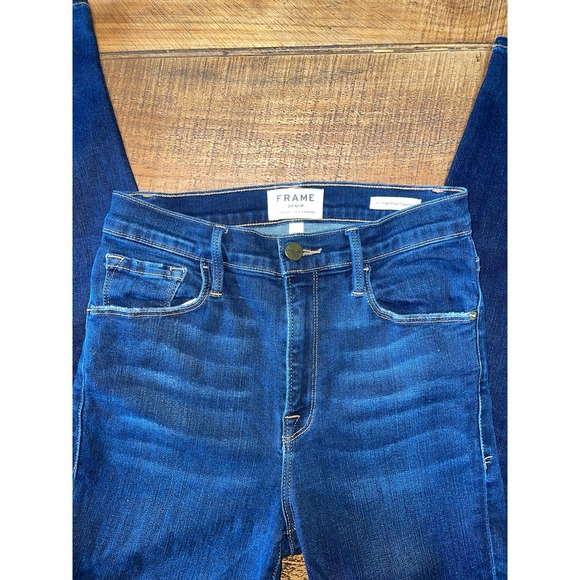 Womens Frame Ali High Rise Cigarette Slim Leg Blue Jean Size 25 - Picture 4 of 8